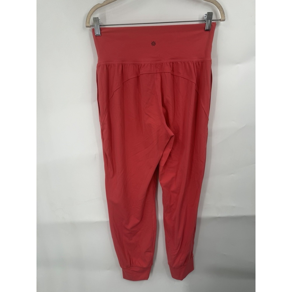 Athleta Salutation High Rise Jogger Pants Women M Coral Stretch Breathable - Picture 2 of 9